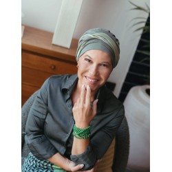 Hat Lucia Duo Olive - chemo hat / alopecia headwear