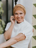 Hippe chemo mutsjes winkel - Mutsje Lucia Duo Caramel