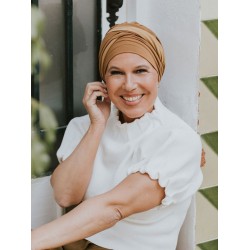 Hat Lucia Duo Caramel - chemo hat / alopecia headwear