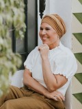 Hippe chemo mutsjes winkel - Mutsje Lucia Duo Caramel