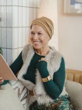 Hat Lucia Duo Caramel - chemo hat / alopecia headwear