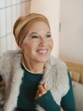 Hat Lucia Duo Caramel - chemo hat / alopecia headwear
