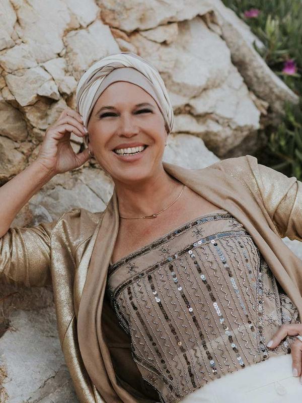 Hippe chemo mutsjes winkel - Mutsje Lucia Duo Desert