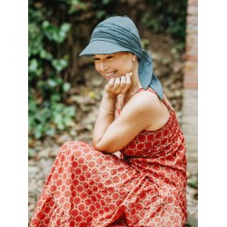 Cap Sofia Ocean Blue - chemotherapy headwear / alopecia cap  Cap Sofia Ocean Blue - chemotherapy headwear / alopecia cap