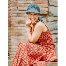 Cap Sofia Ocean Blue - chemotherapy headwear / alopecia cap  Cap Sofia Ocean Blue - chemotherapy headwear / alopecia cap