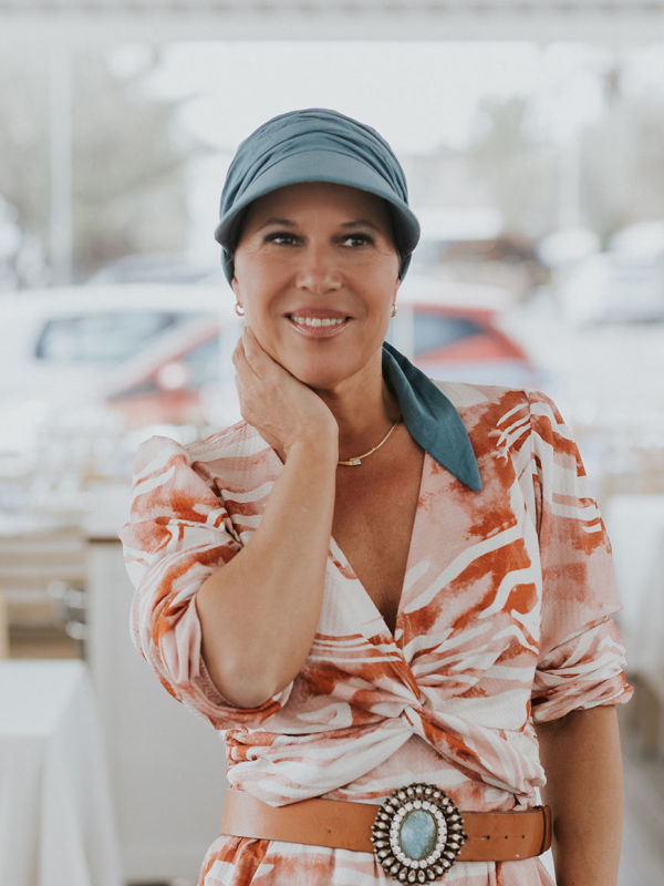 Chemo Pet dames Sofia Ocean Blue - hippe chemo mutsjes zomer