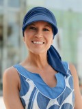 Chemo Pet Sofia blauw-grijs - hippe chemo mutsjes winkel