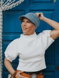 Chemo pet dames chemo mutsjes - Pet Sonia blue denim
