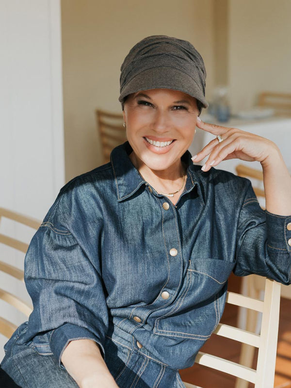 Chemo pet dames chemo mutsjes - Pet Sonia Grijs melange