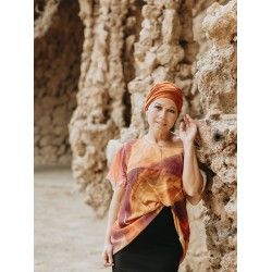 hippe chemo mutsjes - Top Susan Terracotta - chemomutsjes