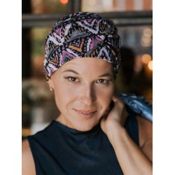 Top Susan Tribal Pink - chemo mutsje /  alopecia hoofdbedekking Hippe chemo mutsjes Mooihoofd - Top Susan Tribal Pink