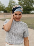 Top Susan Blurred Dunes - cancer hat / alopecia headwear