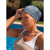 chemo mutsjes zwemmen - zwem mutsje staal blauw - badmuts