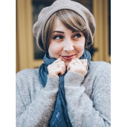 Les Franjynes - universele pony - Jodie - haarwerk tijdens chemotherapie met chemo mutsje Les Franjynes - universele pony - Jodie - chemo muts met haar