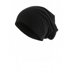 Top beanie  jersey 10285 zwart - goedkope chemo mutsjes mooihoofd