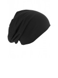 Top beanie  jersey 10285 zwart - chemo mutsje zwart / alopecia mutsje