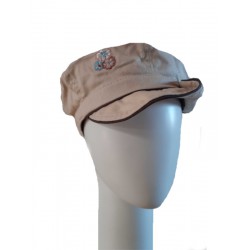 Kids Pet bakerboy Button Beige and brown - chemo pet voor meisjes - EN