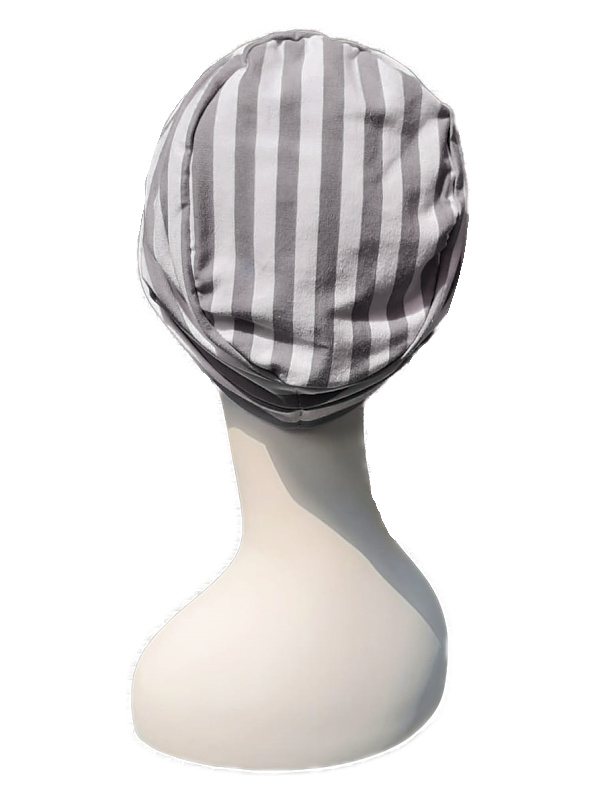 Cap Diane Grey/white - chemo hat / alopecia headwear