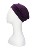 Comfortable hat Iris Aubergine - chemo hat / alopecia hat