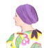 Chemo mutsjes zomer - Comfortabel mutsje Iris paars - chemo muts / alopecia mutsje