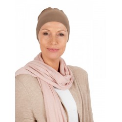 Nachtmutsje Elisa Taupe - chemo mutsje / alopecia mutsje Chemo slaapmuts Elisa Taupe - chemo mutsjes Lookhatme / alopecia mutsje