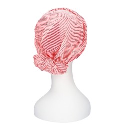 Chemo mutsjes met sjaal Lookhatme - Top Mano Rood wit glitter - chemo mutsje / alopecia mutsje