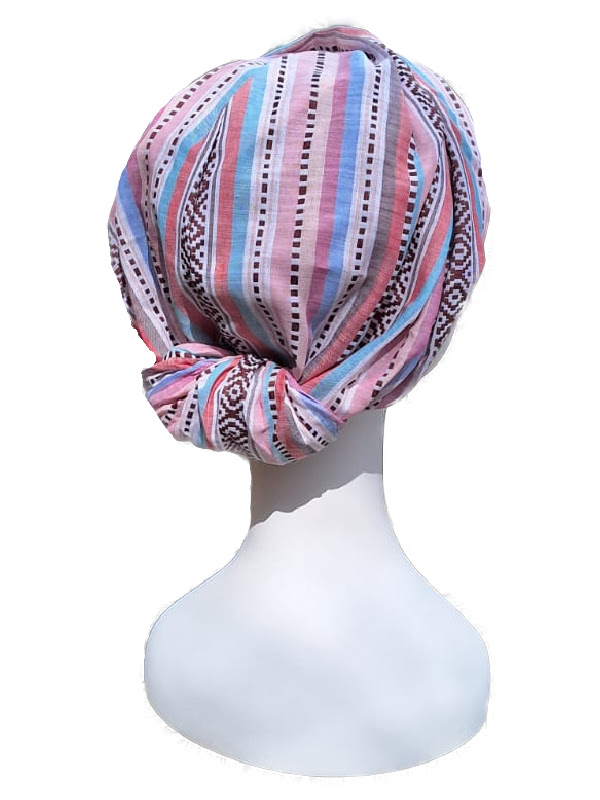 hippe chemo mutsjes chemo sjaaltjes - Top Mano Ikat Pink