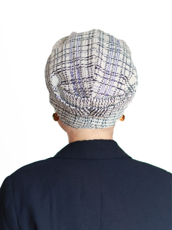 Mutsje Maya wit patroon - mutsje voor chemo / alopecia mutsje Mutsje Maya wit patroon - mutsje voor chemo / alopecia mutsje