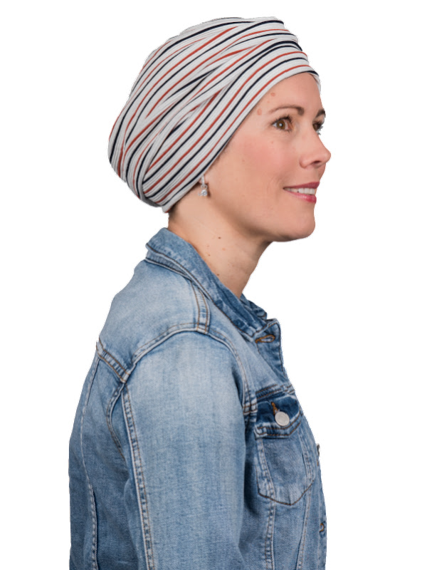 Chemo mutsjes dames Lookhatme - Mutsje Maya Design Stripes