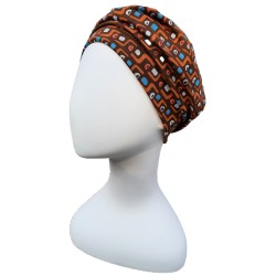 Mutsje Maya brown Multicolour - chemo mutsje / alopecia mutsje Mutsje Maya Brown Multicolour  - chemo mutsjes  mooi hoofd