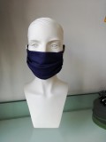 Mondkapje donkerblauw Mondkapje donkerblauw verkrijbaar bij Mooihoofd voor chemo mutsjes en cosmetica