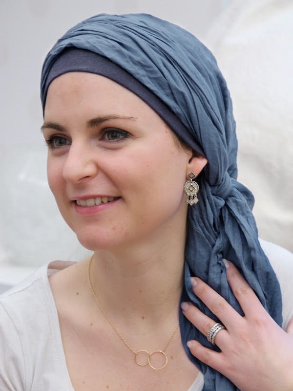 voorgevormde chemo sjaals - Sjaalmutsje New Delhi Jeans - voorgevormde chemo sjaal / alopecia sjaal