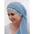chemo mutsjes Lookahteme - Sjaalmutsje New Delhi Blue - chemo hoofdsjaal / alopecia sjaal