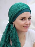Voorgevormde chemo sjaals Mooihoofd - Sjaalmutsje New Delhi Pacific - chemo mutsjes Lookhatme