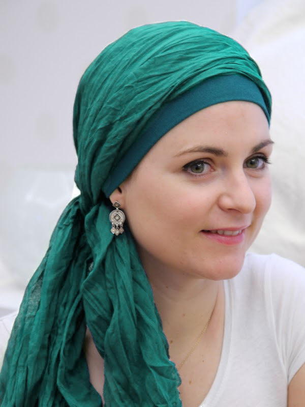 Voorgevormde chemo sjaals Mooihoofd - Sjaalmutsje New Delhi Pacific - chemo mutsjes Lookhatme