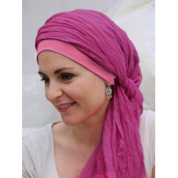 Chemo scarf New Delhi Fuchsia - chemo hat / alopecia hat Chemo scarf New Delhi Fuchsia - chemo hat / alopecia hat
