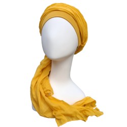 Scarf-hat New Delhi Ocher- chemo headscarf / alopecia scarf Scarf-hat New Delhi Ocher- chemo headscarf / alopecia scarf