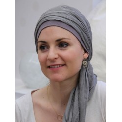 Scarf-hat New Delhi Grey - chemo headscarf / alopecia scarf Scarf-hat New Delhi Grey - chemo headscarf / alopecia scarf