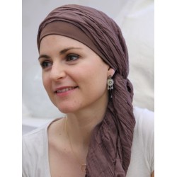 Scarf-hat New Delhi Brown - chemo headscarf / alopecia scarf Scarf-hat New Delhi Brown - chemo headscarf / alopecia scarf