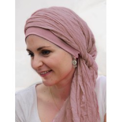 Scarf-hat New Delhi Pink - chemo headscarf / alopecia scarf