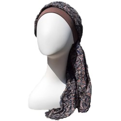 Scarf-hat New Delhi Shiny Brown - chemo headscarf / alopecia scarf Scarf-hat New Delhi Shiny Brown - chemo headscarf / alopecia scarf