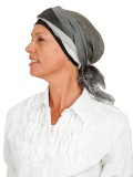 Scarf-band black and white - chemo headwear summer