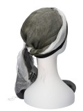 Scarf-band black and white - chemo headwear summer