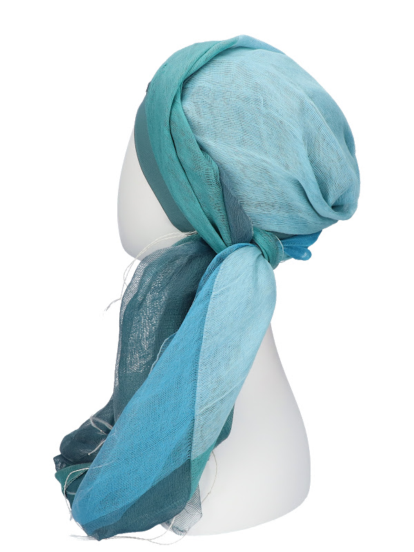 Sjaalmutsje Ocean - chemo hoofd sjaal of alopecia sjaal
