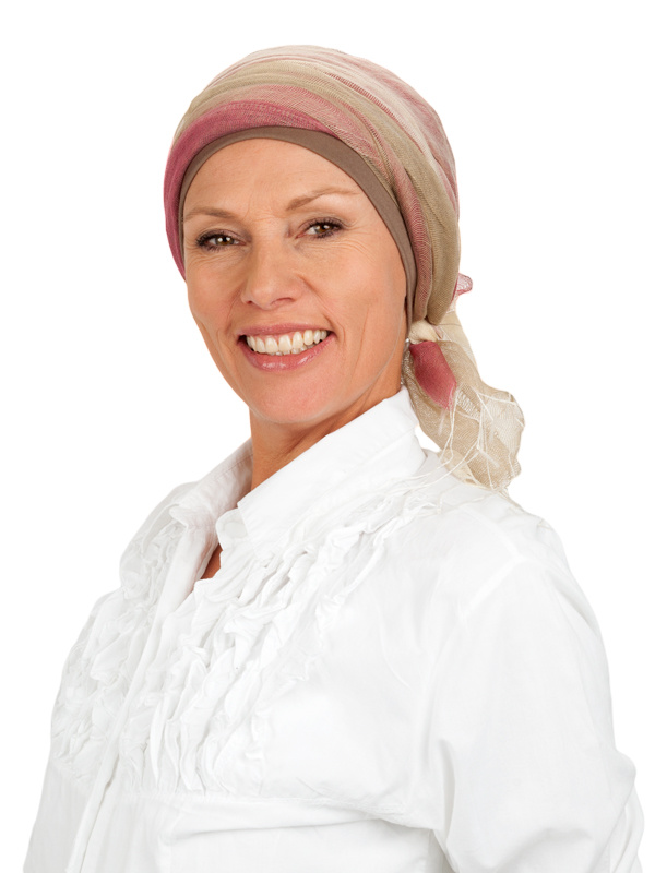 Sjaalmutsje Pink - chemo sjaal of alopecia sjaal